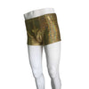 Men's Gold Shattered Glass Holographic Booty Shorts - Peridot Clothing