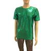 Men's Green Holographic Shattered Glass Tee or T-shirt - Peridot Clothing