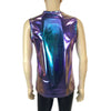 Men's Holographic Oil Slick Tank, Men's Holo Muscle Shirt - Peridot Clothing