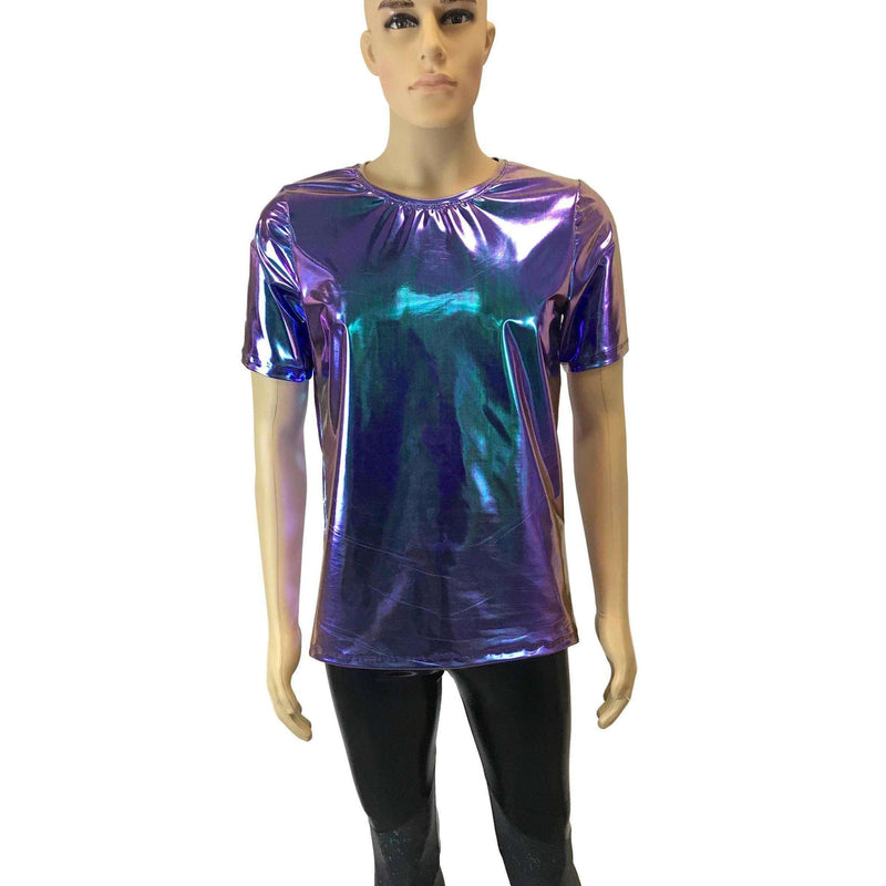 Men's Holographic Oil Slick Tee or T-shirt - Peridot Clothing