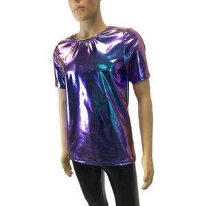 Men's Holographic Oil Slick Tee or T-shirt - Peridot Clothing