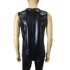 Men's Metallic "Wet Look" Faux-Leather Tank, Muscle Shirt - Peridot Clothing
