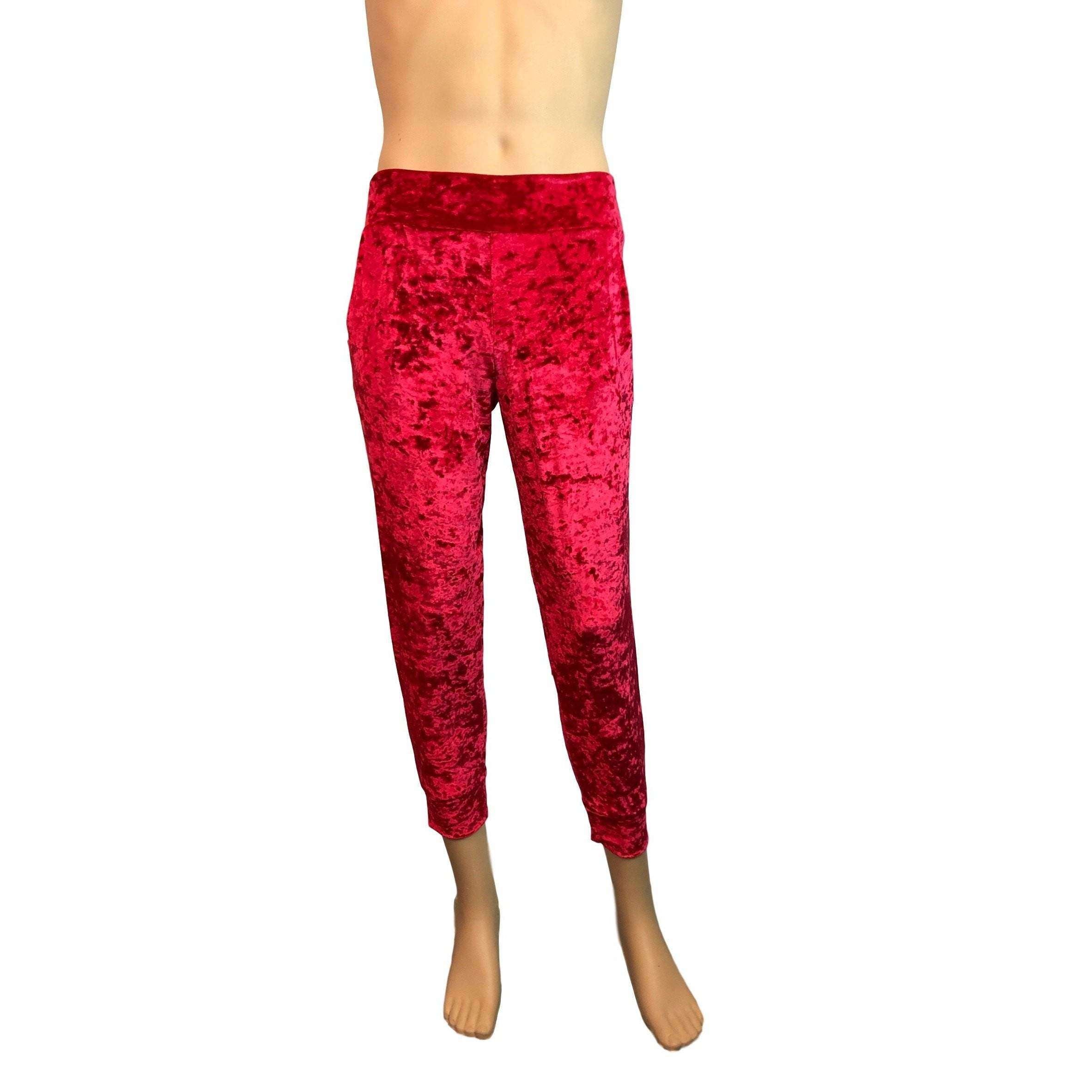 mens red velvet dress pants SAM