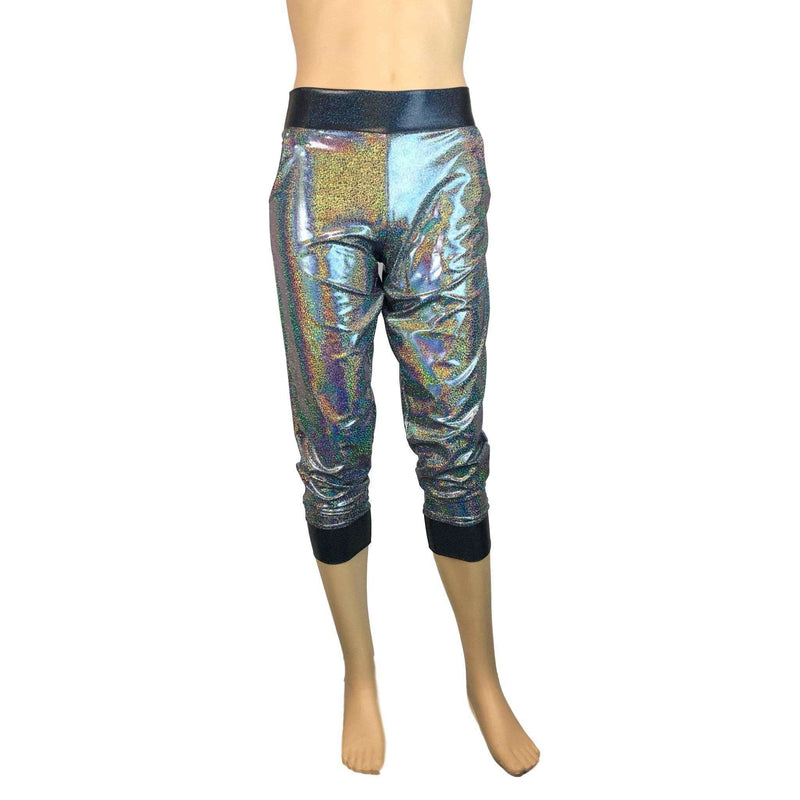 Womens Shiny Hight Waisted Metallic Jogger Pants, Color Block Sweatpan –  Divahotcouture