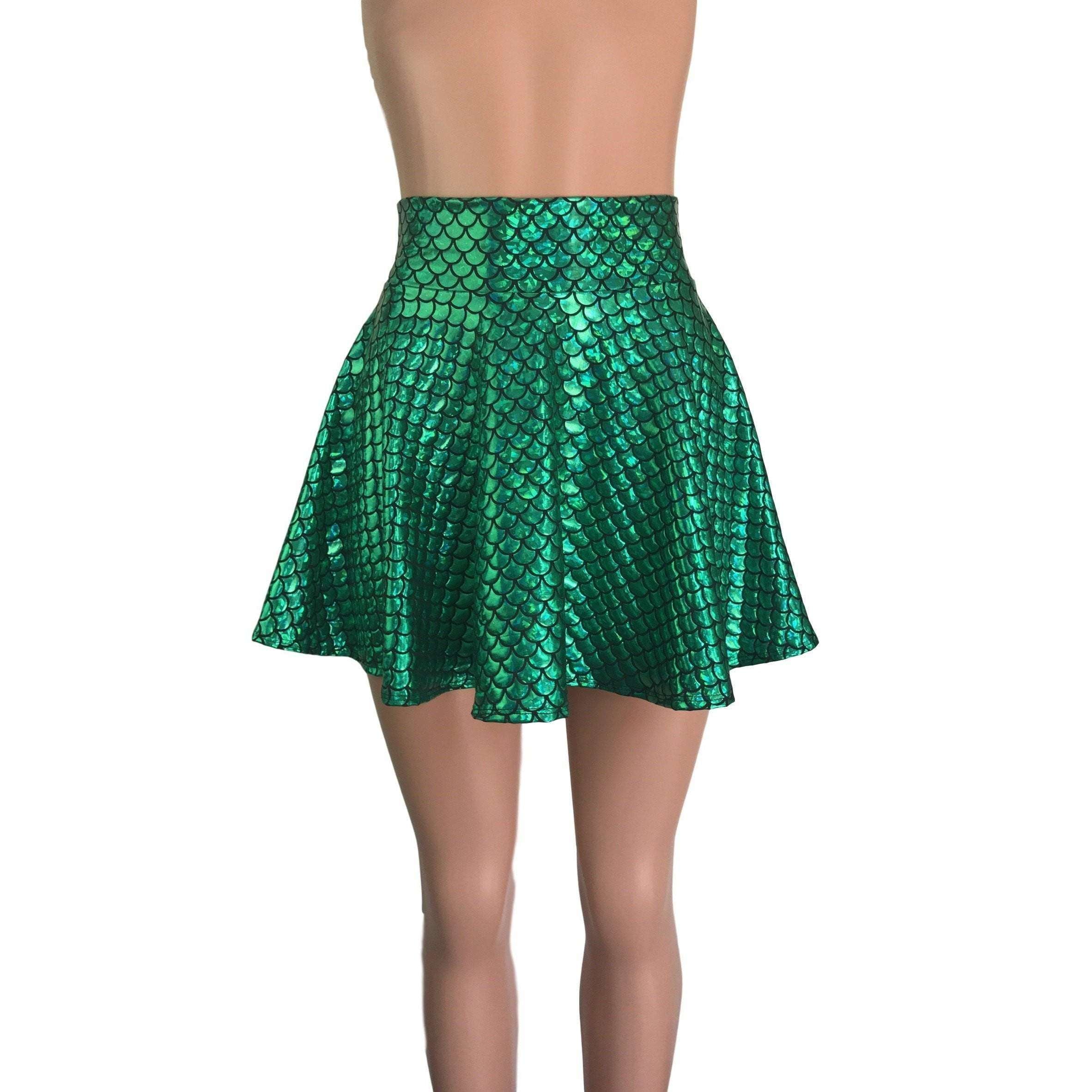 Mermaid Costume - Green Mermaid Scales Skater Skirt & Purple Tank Outfit - Rave Costume, Cosplay Medium Mermaid Costume - Green Mermaid Scales Skater Skirt & Purple Tank Outfit - Rave Costume, Cosplay Medium