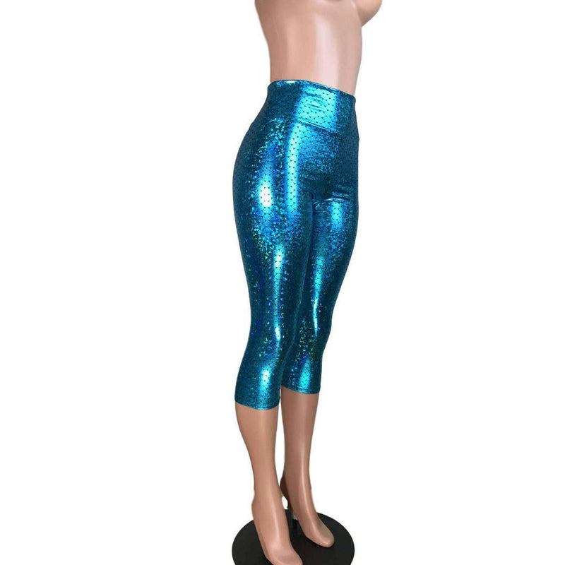 SALE - SMALL Turquoise Mermaid Cropped Capri Leggings– Peridot