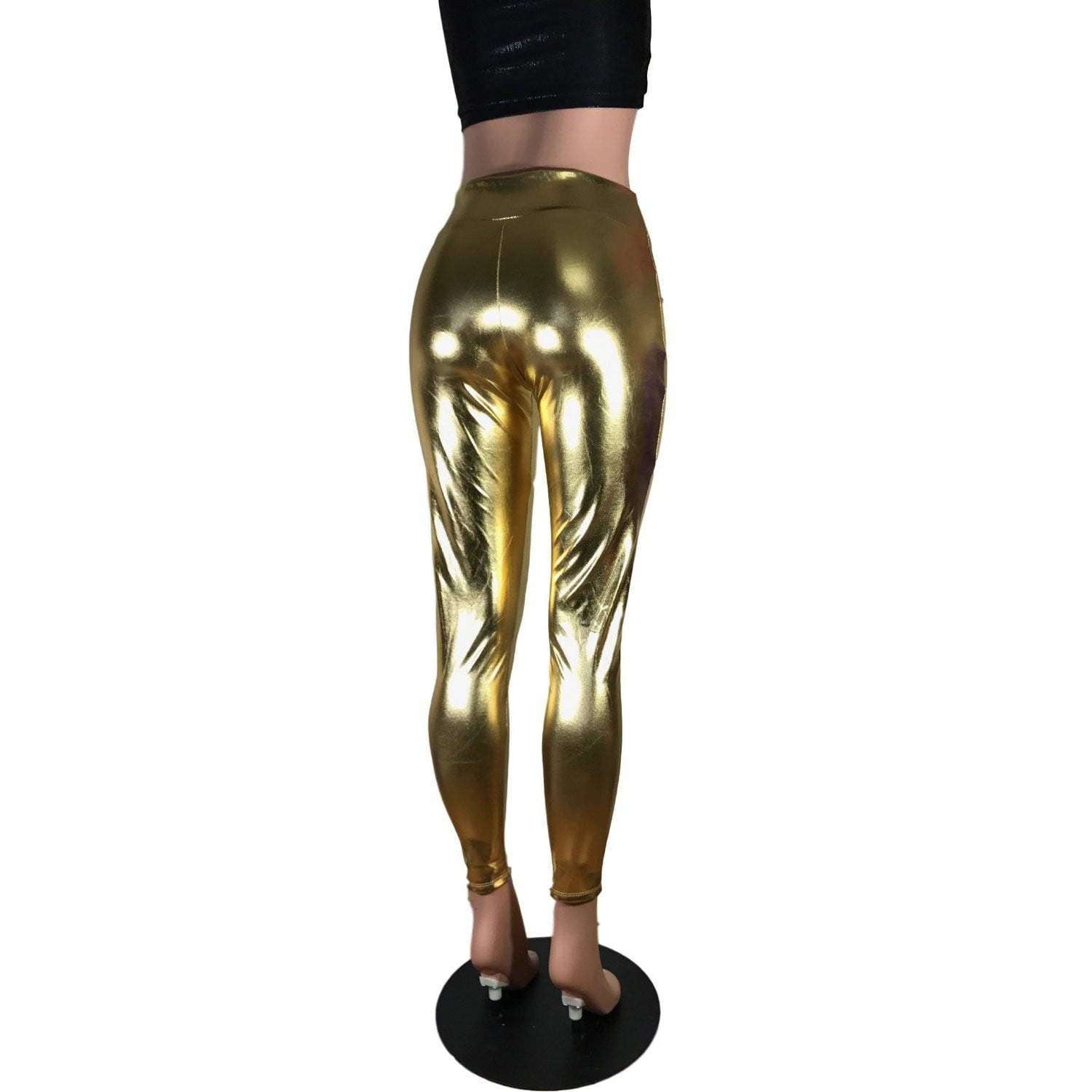 shiny gold leggings