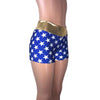 MID Rise Booty Shorts - Wonder Woman Inspired - Peridot Clothing