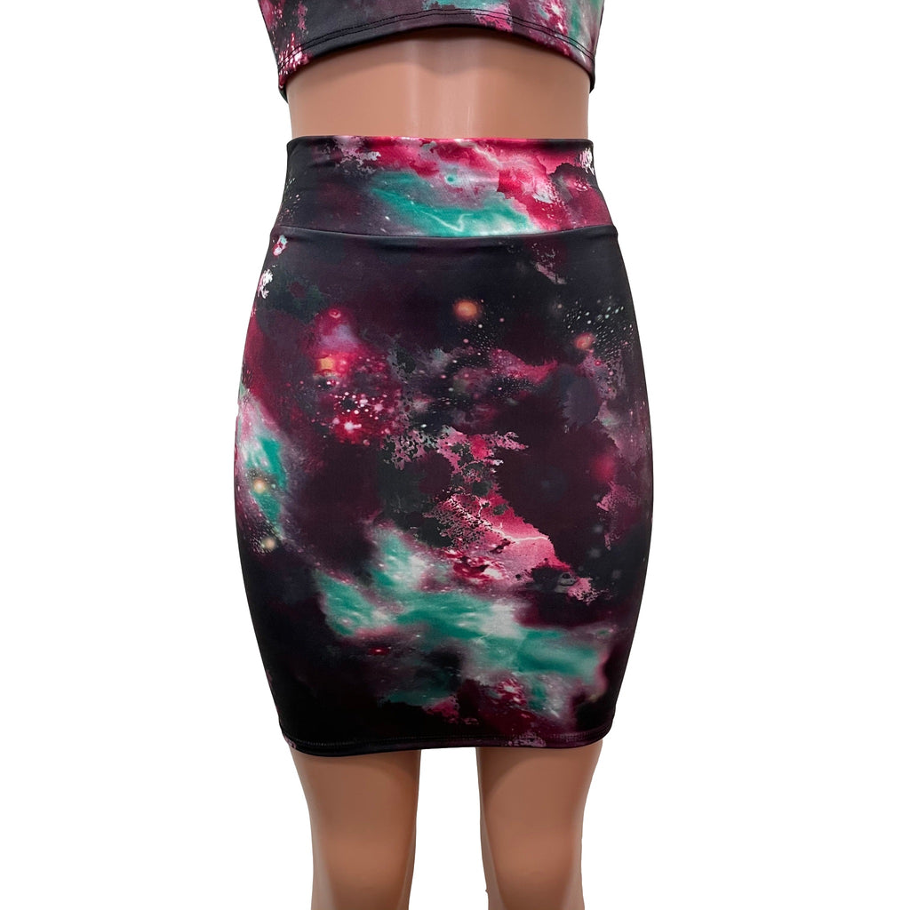 New Galaxy High Waisted Pencil Mini Skirt - Peridot Clothing