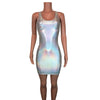 Opal Holographic Bodycon Tank Dress - Peridot Clothing