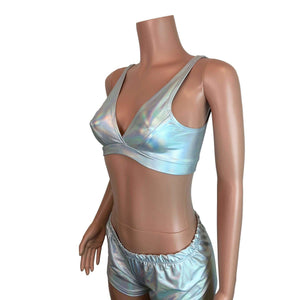 Opal Holographic Bralette - Peridot Clothing