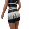 Fringe Harness Skirt in Opal Holographic | Rave Body Harness w/ Fringe - Peridot Clothing