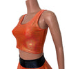 Crop Tank Top - Orange Sparkle Holographic - Peridot Clothing