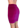 Pencil Skirt - Fuchsia Velvet - Peridot Clothing
