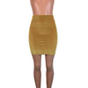 Pencil Skirt - Gold Velvet - Peridot Clothing