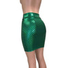 Pencil Skirt - Green Mermaid Scales - Peridot Clothing
