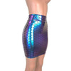 Pencil Skirt - Holographic Mermaid - Peridot Clothing