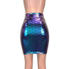 Pencil Skirt - Holographic Mermaid - Peridot Clothing