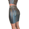 Pencil Skirt - Houndstooth Holographic - Peridot Clothing