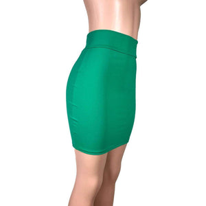 Pencil Skirt - Kelly Green Spandex - Peridot Clothing