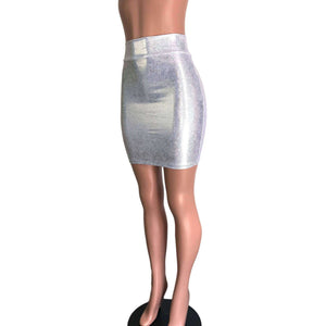 Pencil Skirt - Silver Holographic - Peridot Clothing