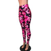 Pink & Black Camo Camouflage High Waist Leggings Pants - Peridot Clothing