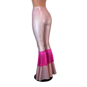 Pink Mermaid Costume w/Bell Bottoms and Wrap Top - Choose your Rise - Peridot Clothing