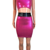 PowerPuff Girls BLOSSOM Costume W/ Pink Pencil Skirt and Crop Top - Peridot Clothing