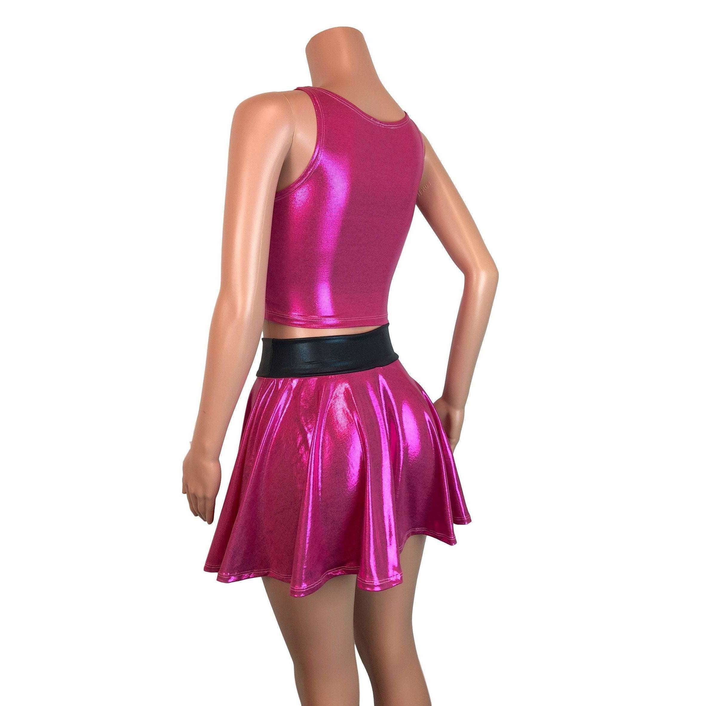 PowerPuff Girls BLOSSOM Costume W/ Pink Skater Skirt and Crop Top