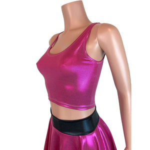 PowerPuff Girls BLOSSOM Costume W/ Pink Skater Skirt and Crop Top - Peridot Clothing