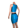 PowerPuff Girls BUBBLES Costume W/ Blue Pencil Skirt and Crop Top - Peridot Clothing