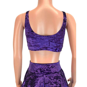 Purple Crushed Velvet Bralette - Peridot Clothing
