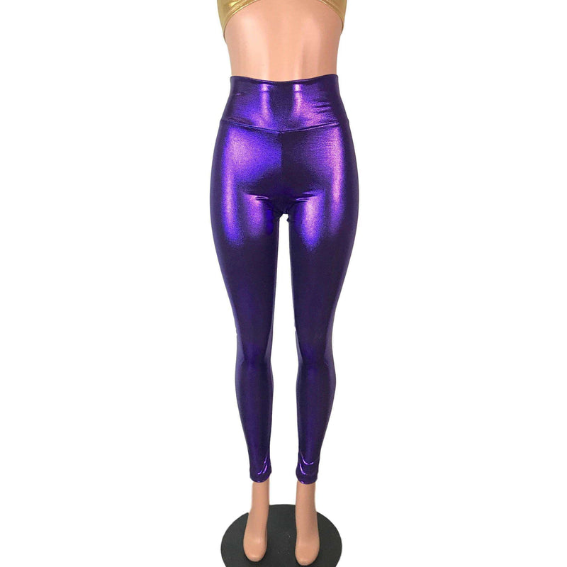 Purple Mystique High Waist Leggings Pants - Peridot Clothing