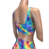 Rainbow Geometric Spandex Bralette - Peridot Clothing