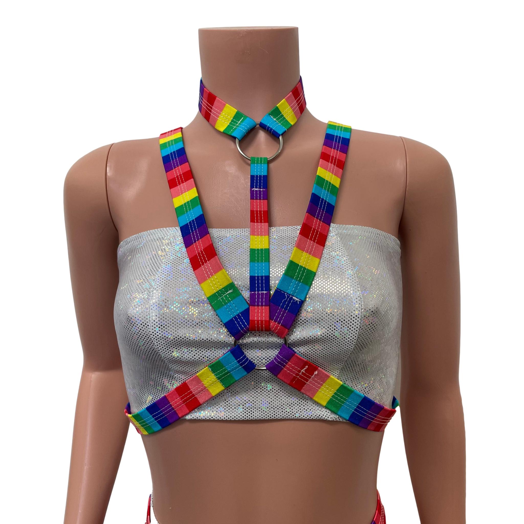rainbow rave top
