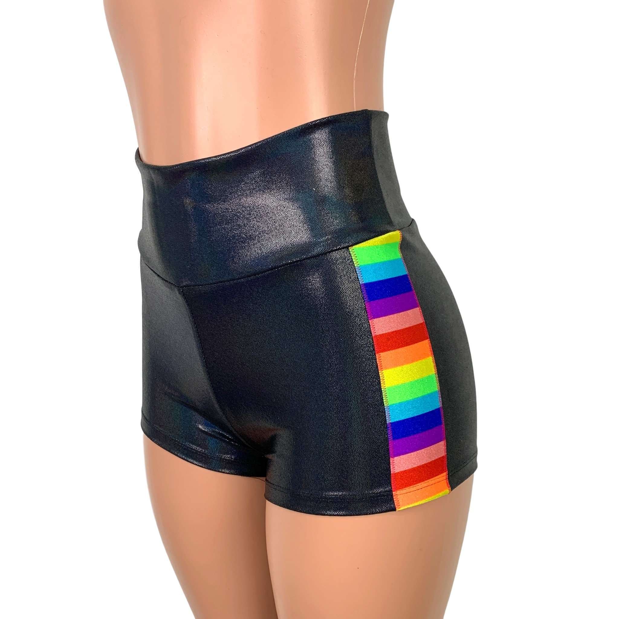Rainbow Pride Booty Shorts Peridot Clothing - Main Image