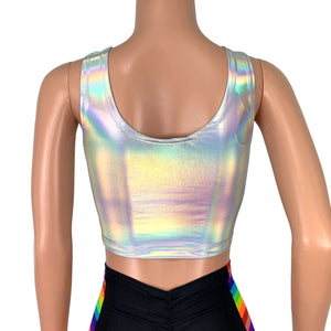 Rainbow Pride Heart Crop Top - Peridot Clothing