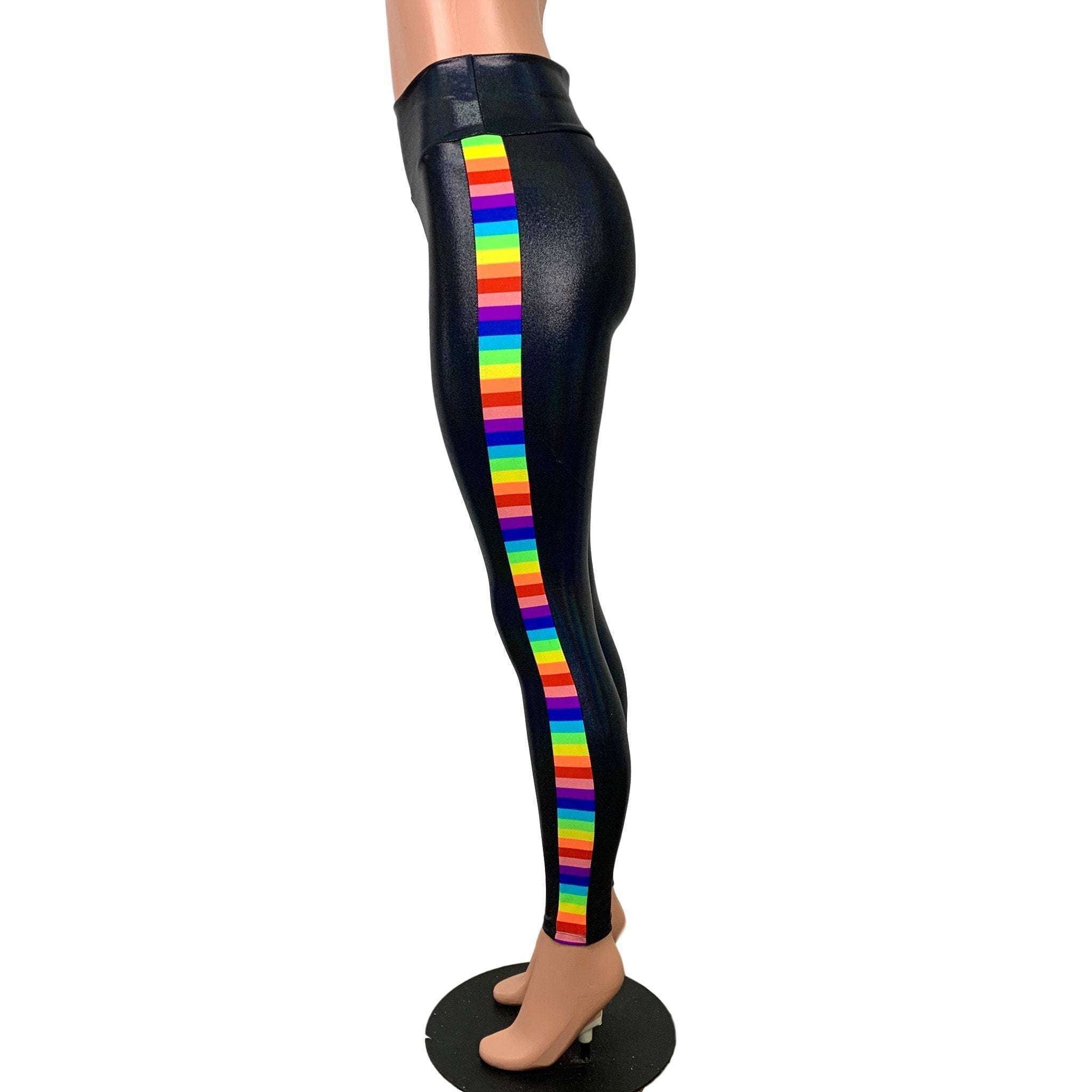 Rainbow Pride Holographic Leggings - High-Waisted– Peridot Clothing