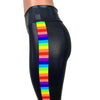 Rainbow Pride Holographic Leggings - High-Waisted - Peridot Clothing