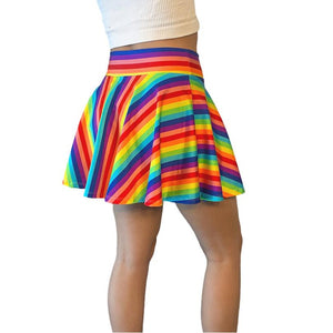 Skater Skirt - Rainbow Stripe - Peridot Clothing