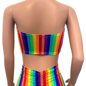 Rainbow Stripe Tube Top Bandeau - Peridot Clothing
