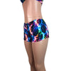 Rave Shorts - Cosmic Thunder UV Glow - Peridot Clothing