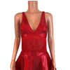 Red Holographic Fringe Bralette - Peridot Clothing