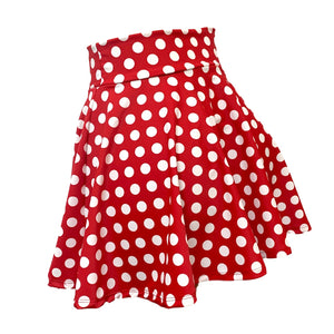 CHILDREN'S Minnie Red & White Polka Dot Skater Skirt - Peridot Clothing