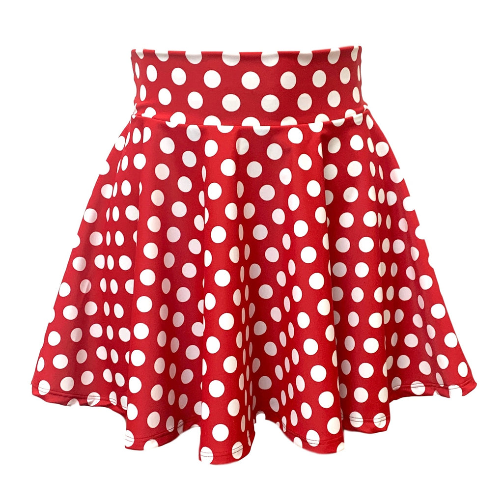 CHILDREN'S Minnie Red & White Polka Dot Skater Skirt - Peridot Clothing