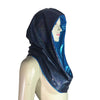Reversible Black & Blue Holographic Rave Hood - Peridot Clothing