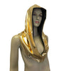Reversible Gold Metallic & Matte Black Rave Hood - Peridot Clothing