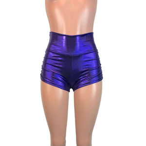 Ruched Booty Shorts - Purple Mystique - Peridot Clothing
