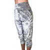 Silver Gray Crushed Velvet Joggers w/ Pockets - Peridot Clothing