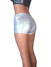 SALE - Silver Holographic Low-Rise Booty Shorts, SMALL - Peridot Clothing